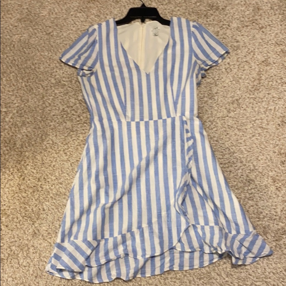 Worn twice. Sz 4 Jcrew striped dress
